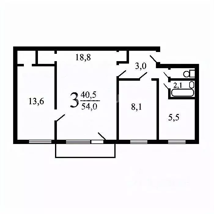 3-к кв. Москва Даниловская наб., 4к2 (55.1 м) - Фото 1