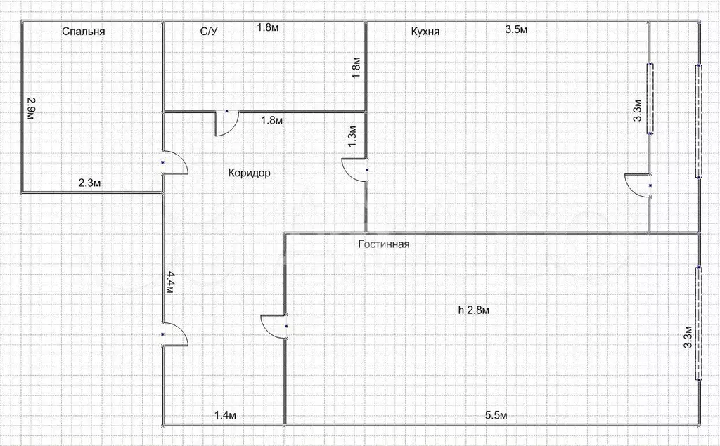 2-к. квартира, 50 м, 2/6 эт. - Фото 0