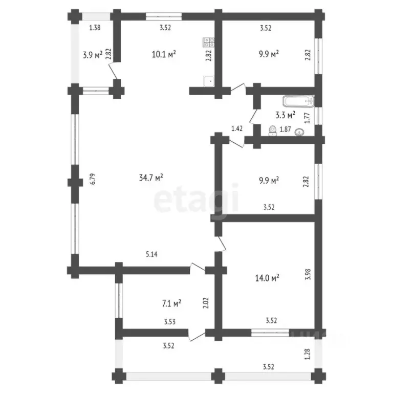 Дом в Калужская область, Калуга ул. Анатолия Концевова, 21 (115 м) - Фото 2