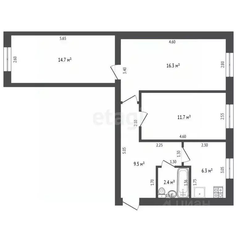 3-к кв. Башкортостан, Аургазинский район, с. Толбазы ул. Гафури, 2 ... - Фото 2