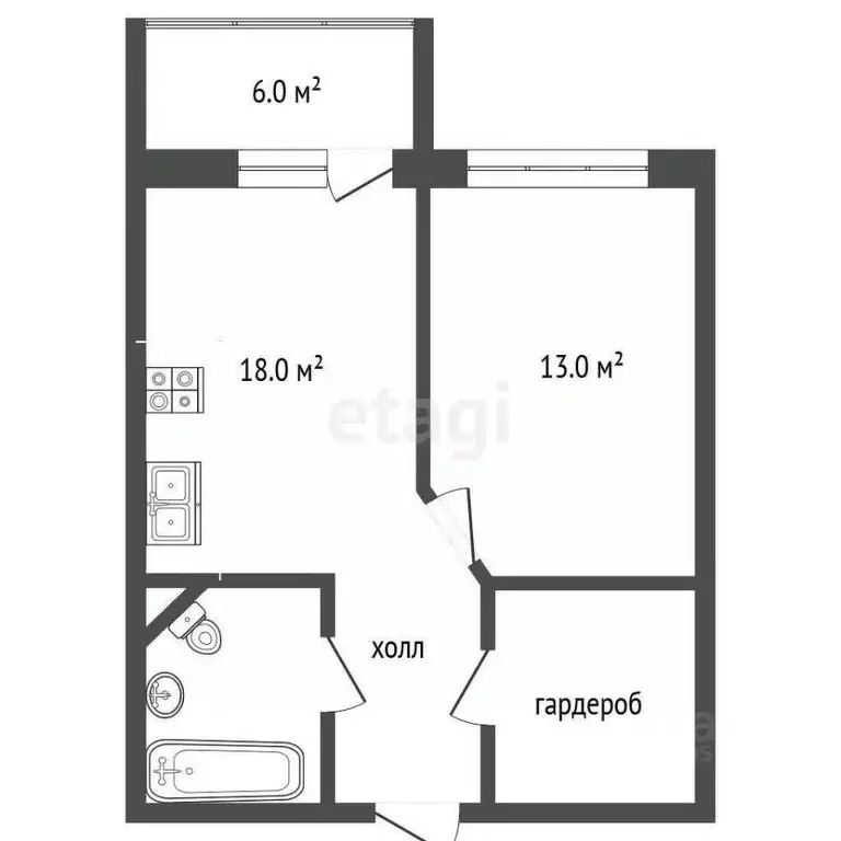 1-к кв. Ростовская область, Ростов-на-Дону просп. 40-летия Победы, ... - Фото 1