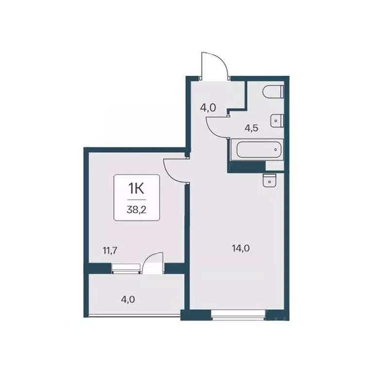 1-к кв. Новосибирская область, Новосибирск Кедровая ул., 80/3 (38.2 м) - Фото 0