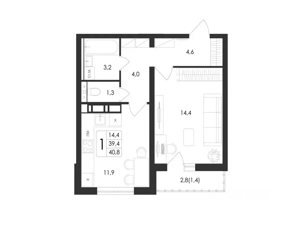 1-к кв. Воронежская область, Воронеж Первое Мая мкр, Май жилой ... - Фото 1