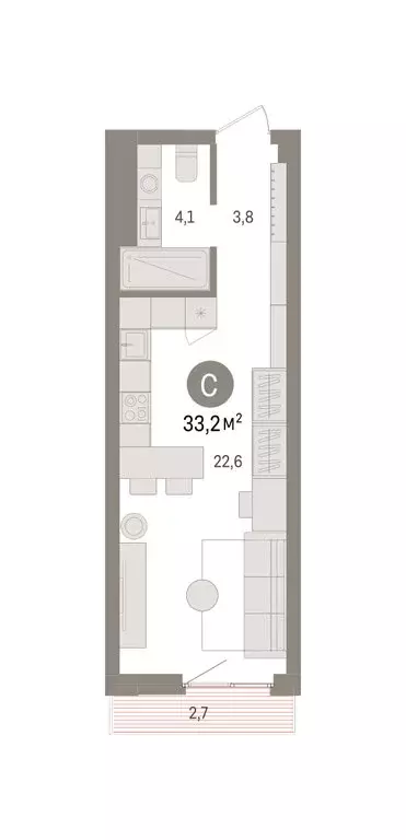 Квартира-студия: Екатеринбург, жилой район Сортировочный, микрорайон ... - Фото 1