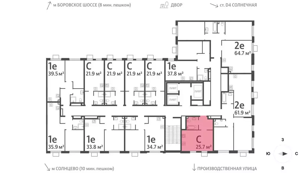 Квартира-студия: Москва, ЖК Лучи, 2-й этап, к8 (25.7 м) - Фото 2