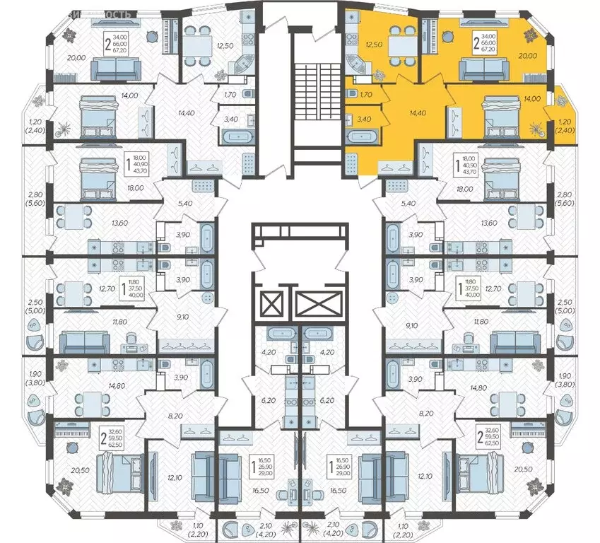 2-комнатная квартира: Краснодар, жилой комплекс Зеленодар, улица ... - Фото 2