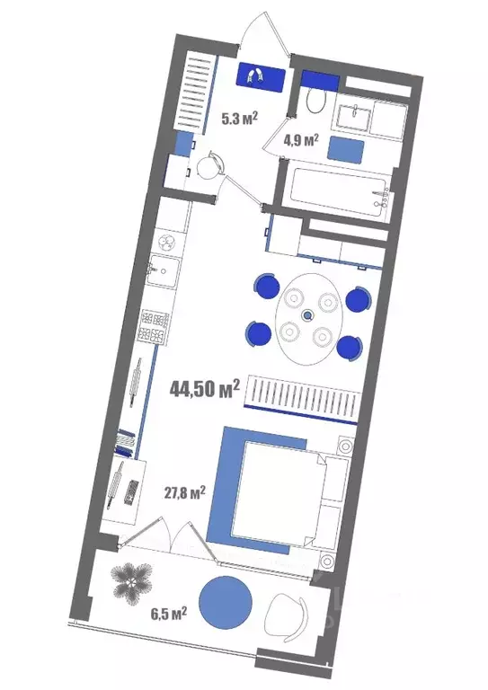 1-к кв. Крым, Судак ул. Набережная, 75 (43.76 м) - Фото 1