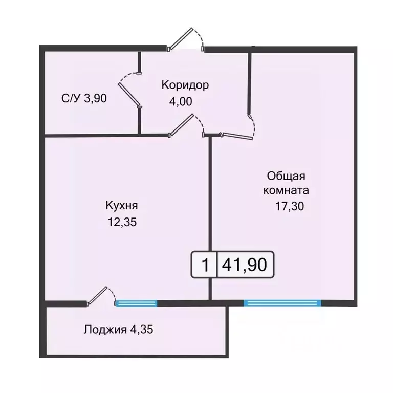 1-к кв. Ставропольский край, Невинномысск ул. Дунаевского, 11Е (40.65 ... - Фото 1