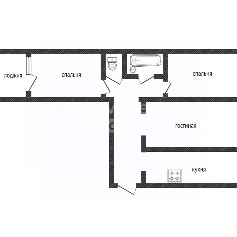 3-к кв. Тамбовская область, Тамбов ул. Рылеева, 86 (63.4 м) - Фото 1