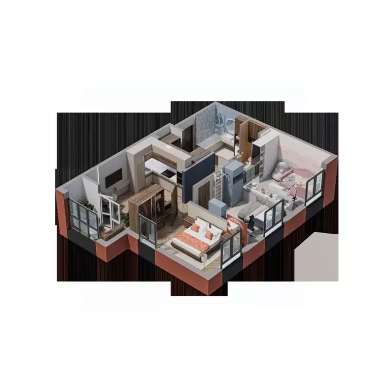 3-к кв. Брянская область, Брянск Школьный жилой комплекс (80.18 м) - Фото 1