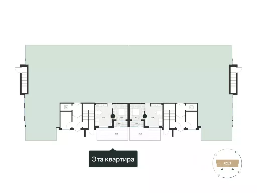 1-к кв. Тюменская область, Тюмень ул. Игоря Комиссарова, 4 (43.19 м) - Фото 1