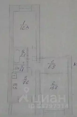 2-к кв. Новосибирская область, Барабинск Сельская ул., 2А (46.5 м) - Фото 2