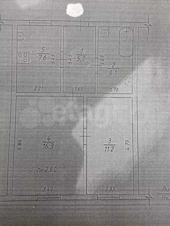 2-к. квартира, 46,9 м, 1/1 эт. - Фото 0