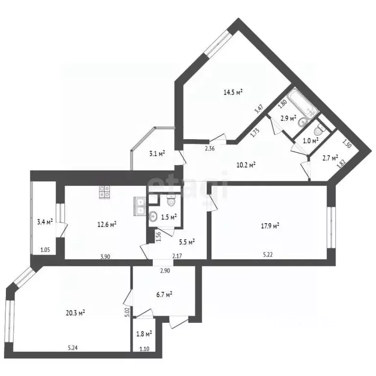 3-к кв. Московская область, Чехов Губернский мкр, ул. Земская, 8 ... - Фото 2