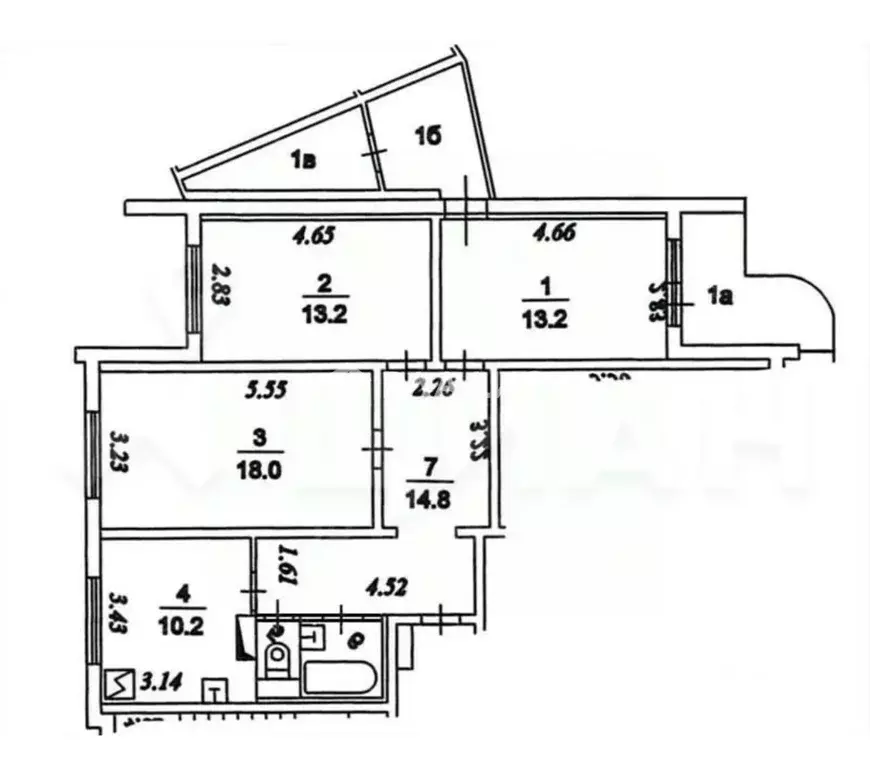 3-к кв. Москва Никулинская ул., 15К3 (72.9 м) - Фото 2