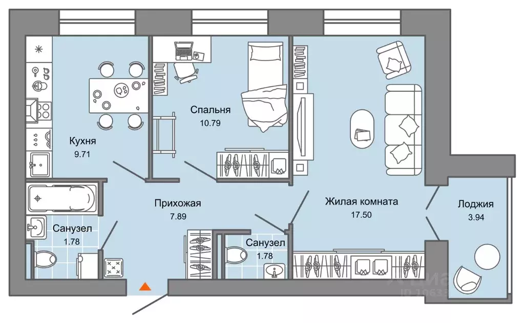 2-к кв. Кировская область, Киров Знак жилой комплекс (54.0 м) - Фото 0