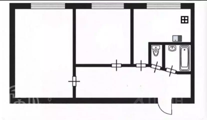 2-к кв. Санкт-Петербург просп. Большевиков, 13К3 (44.17 м) - Фото 2