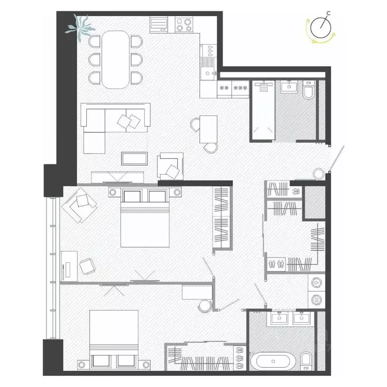 3-к кв. Приморский край, Владивосток ул. Нейбута (96.11 м) - Фото 1