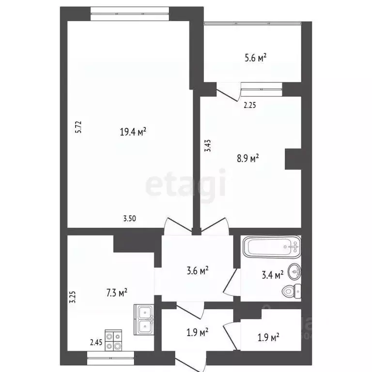 1-к кв. Севастополь ул. Бориса Михайлова, 5 (39.1 м) - Фото 2