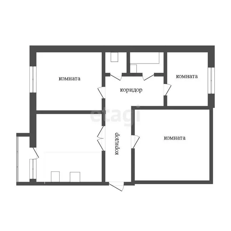 3-комнатная квартира: Улан-Удэ, проспект Строителей, 70Б (68.6 м) - Фото 1