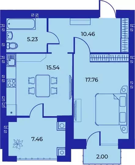 1-комнатная квартира: Брянск, улица Ильи Иванова, 7 (57.5 м) - Фото 1