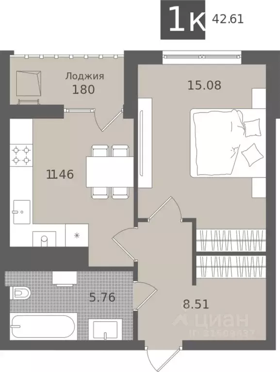 1-к кв. Калининградская область, Светлогорск Лесная Сказка жилой ... - Фото 0