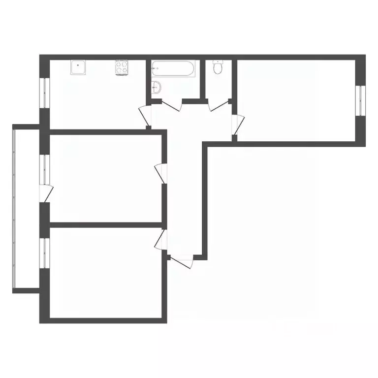 3-к кв. Тюменская область, Тюмень ул. Щербакова, 146 (73.1 м) - Фото 1