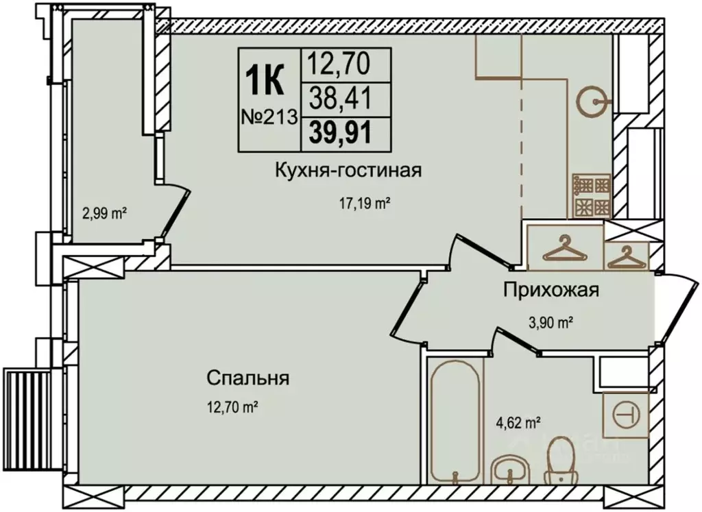 1-к кв. Нижегородская область, Нижний Новгород ул. Красных Зорь, 23Д ... - Фото 0