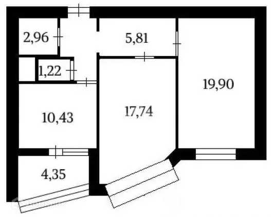 Продаётся 2-к квартира, 61.4 м - Фото 1