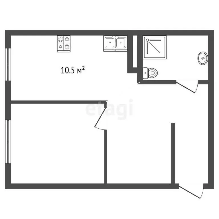 2-комнатная квартира: Туапсе, улица Калараша, 80к4 (35.3 м) - Фото 0