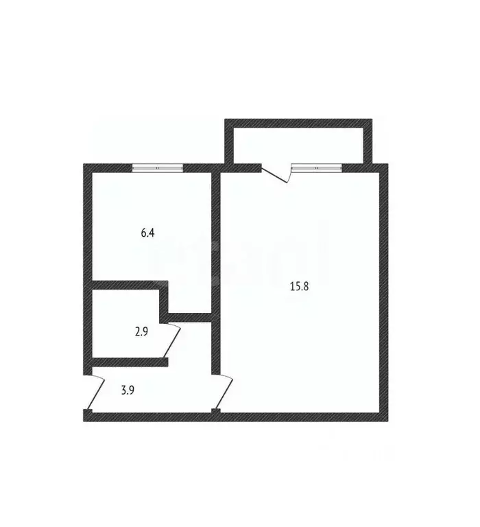 1-к кв. Курская область, Курск Республиканская ул., 12 (29.3 м) - Фото 0