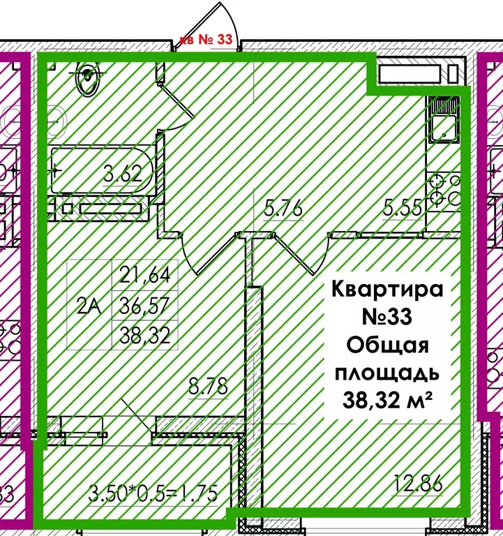 Продаётся 2-к квартира, 38.32 м - Фото 0