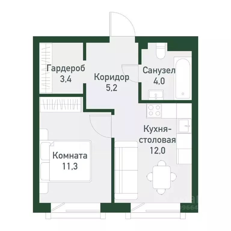 1-к кв. Челябинская область, Челябинский городской округ, пос. ... - Фото 0
