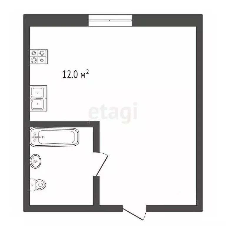 1-к кв. Нижегородская область, Выкса ул. Комарова, 4 (16.7 м) - Фото 1