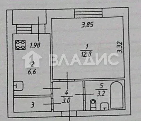 1-к кв. Владимирская область, Владимир ул. Усти-на-Лабе, 36 (27.1 м) - Фото 1