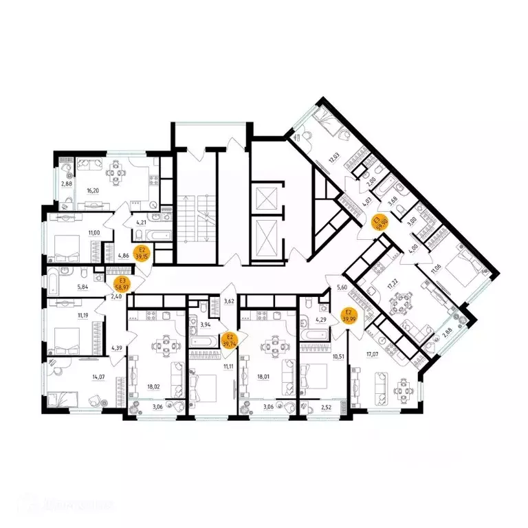 1-к кв. Рязанская область, Рязань ул. Земнухова, 2 (39.74 м) - Фото 1