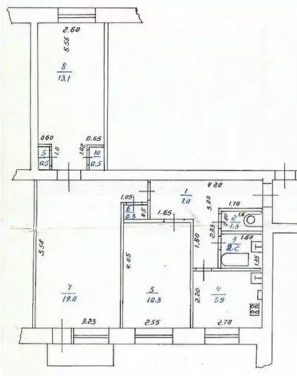 3-к кв. Татарстан, Казань ул. Карбышева, 17 (60.1 м) - Фото 1