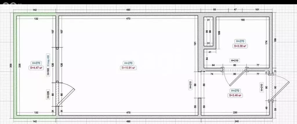 Квартира-студия: посёлок Шушары, Окуловская улица, 18 (23.3 м) - Фото 1
