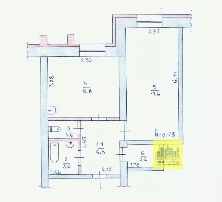 1-к кв. Ханты-Мансийский АО, Пыть-Ях Советская ул., 20 (43.5 м) - Фото 1