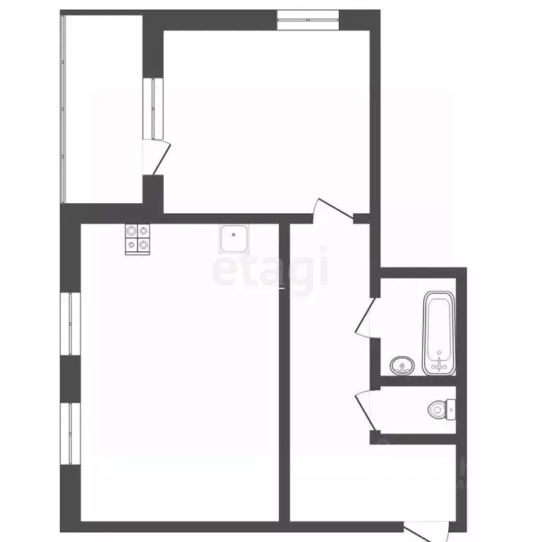 1-к кв. Тюменская область, Тюмень ул. Мельникайте, 2к6 (49.2 м) - Фото 2