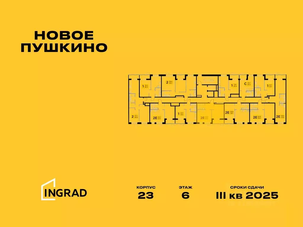 2-к кв. Московская область, Пушкино Новое Пушкино мкр, к23 (41.27 м) - Фото 1