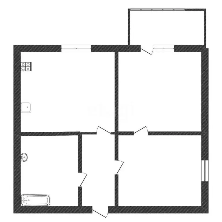 2-комнатная квартира: Кабицыно, микрорайон Олимпийская деревня, ... - Фото 1