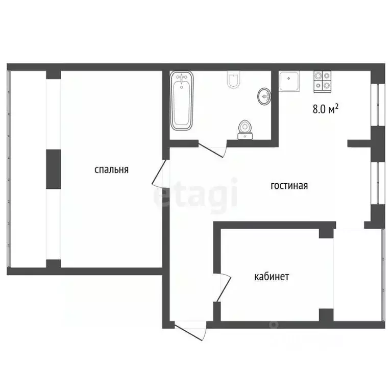 3-к кв. Москва Коломенский проезд, 21 (82.0 м) - Фото 2