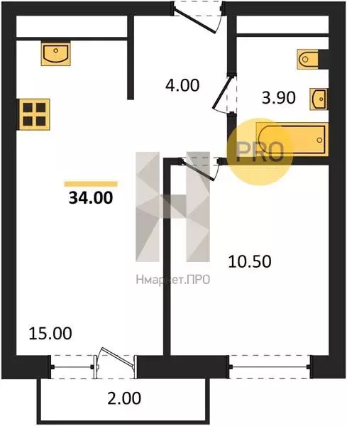 Продаётся 1-к квартира, 34 м - Фото 0