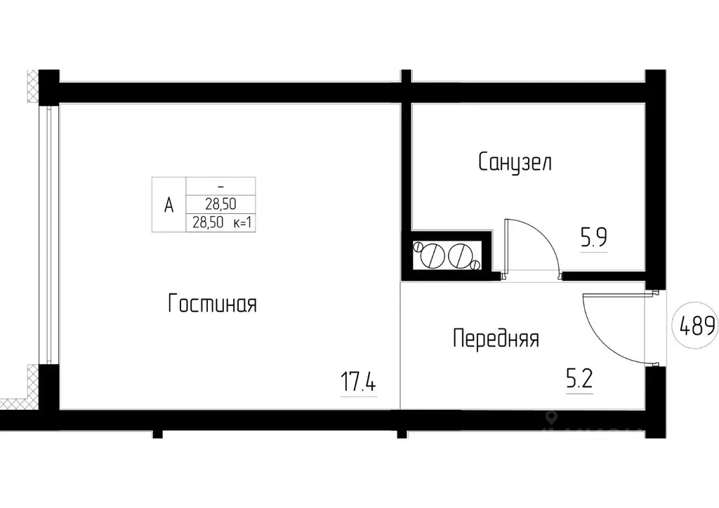 1-к кв. Калининградская область, Светлогорск ул. Верещагина, 8 (28.5 ... - Фото 0