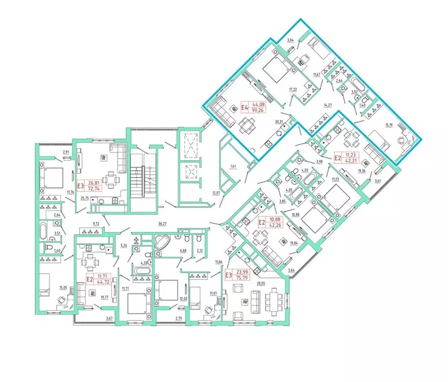 2-к кв. Рязанская область, Рязань ул. Земнухова, 2 (75.79 м) - Фото 1