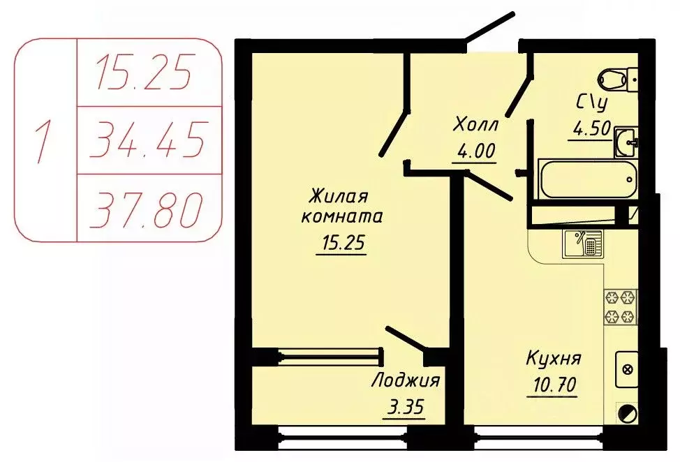 1-к кв. Ставропольский край, Кисловодск  (37.8 м) - Фото 0