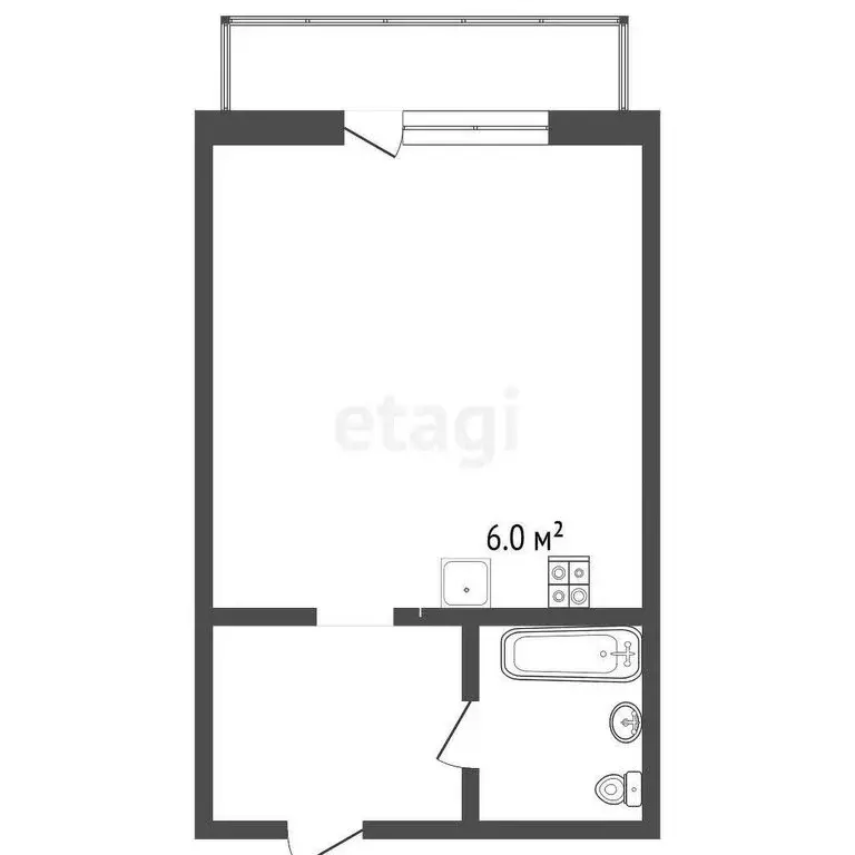Квартира-студия: Абакан, улица Некрасова, 45 (29.9 м) - Фото 1
