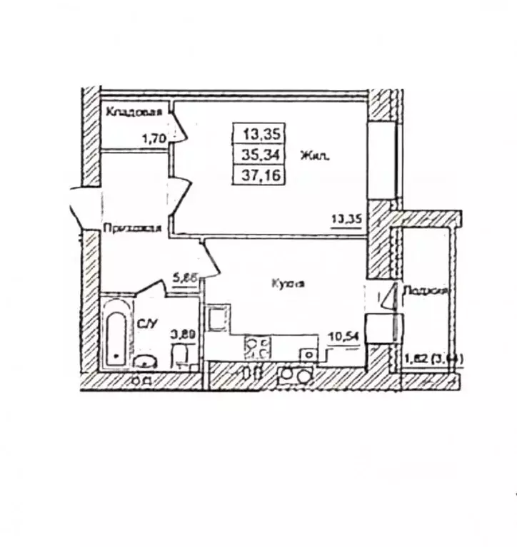 1-к кв. Калужская область, Калуга проезд 3-й Академический, 10 (37.16 ... - Фото 2