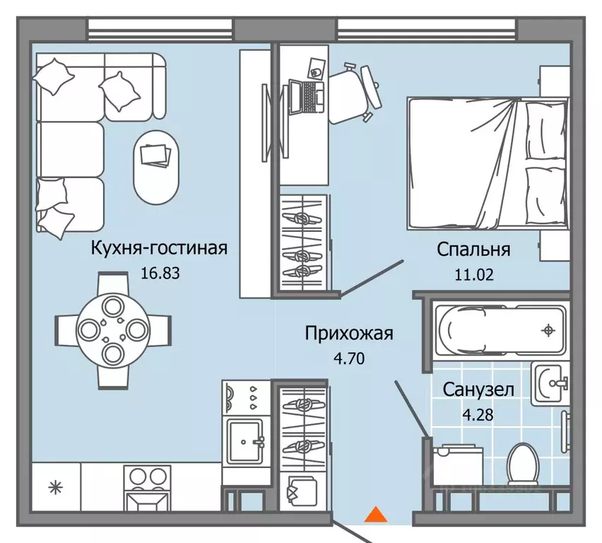 2-к кв. Ульяновская область, Ульяновск Город Новаторов жилой комплекс, ... - Фото 0